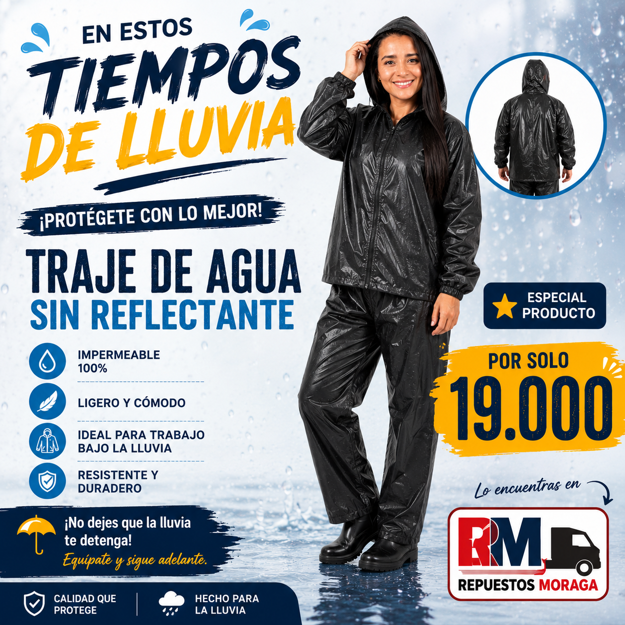 TRAJE DE AGUA SIN REFLECTANTE
