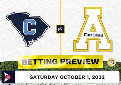 Citadel vs. Appalachian State CFB Prediction and Odds - Oct 1, 2022