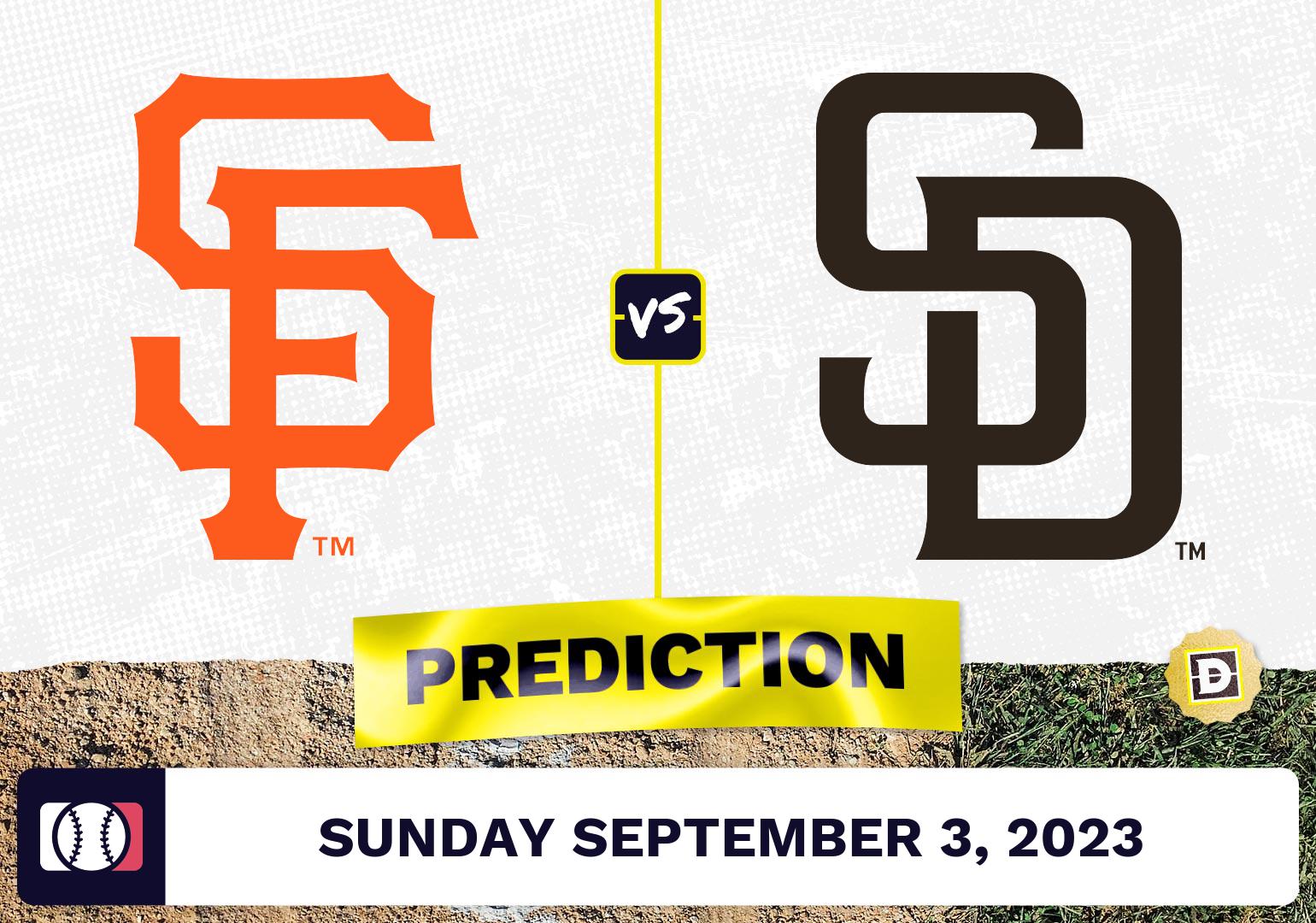 Giants vs. Padres Prediction for MLB Sunday [9/3/2023]