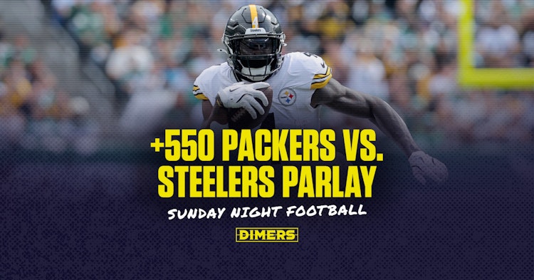 NFL Parlay bet for Week 8 Sunday Night Football featuring the Packers and Steelers.