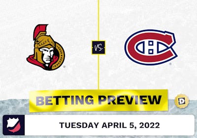 Senators vs. Canadiens Prediction and Odds - Apr 5, 2022
