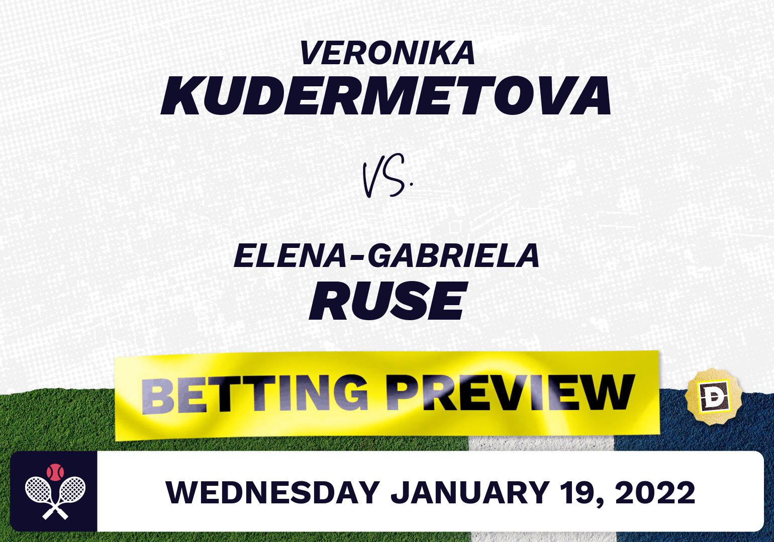 Veronika Kudermetova vs. Elena-Gabriela Ruse Predictions - Jan 19, 2022