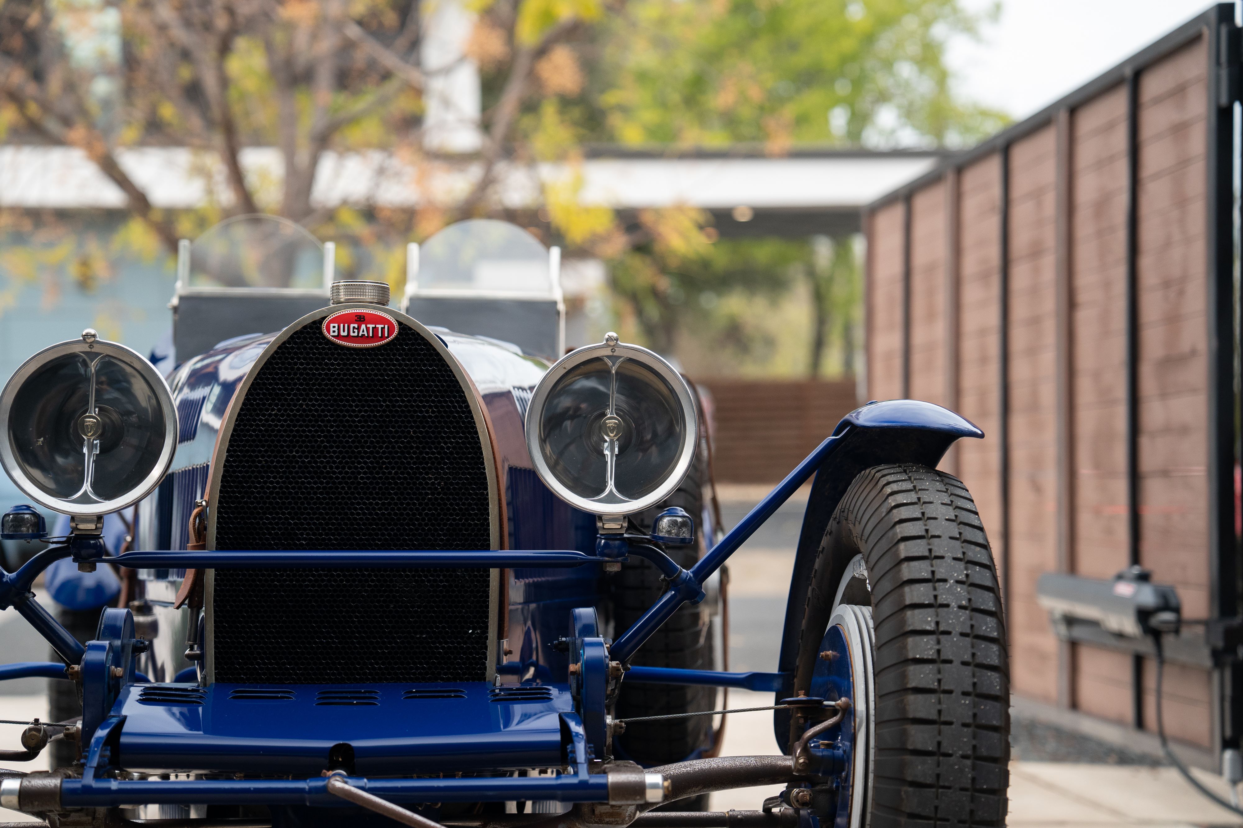 Pur Sang Bugatti Type 35 in Blue over Brown shot in Austin, TX.