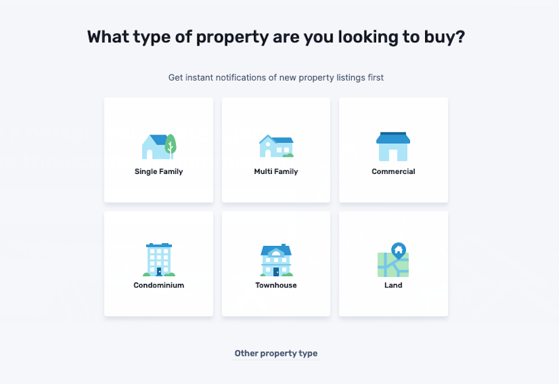 Clever Real Estate's online signup process.