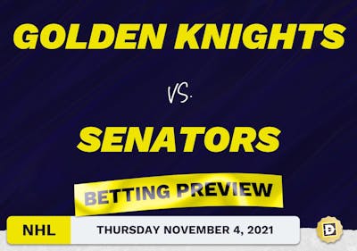 Golden Knights vs. Senators Predictions and Odds - Nov 4, 2021