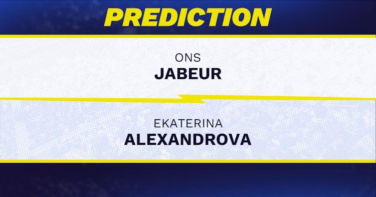 Ons Jabeur vs Ekaterina Alexandrova Tennis Prediction.