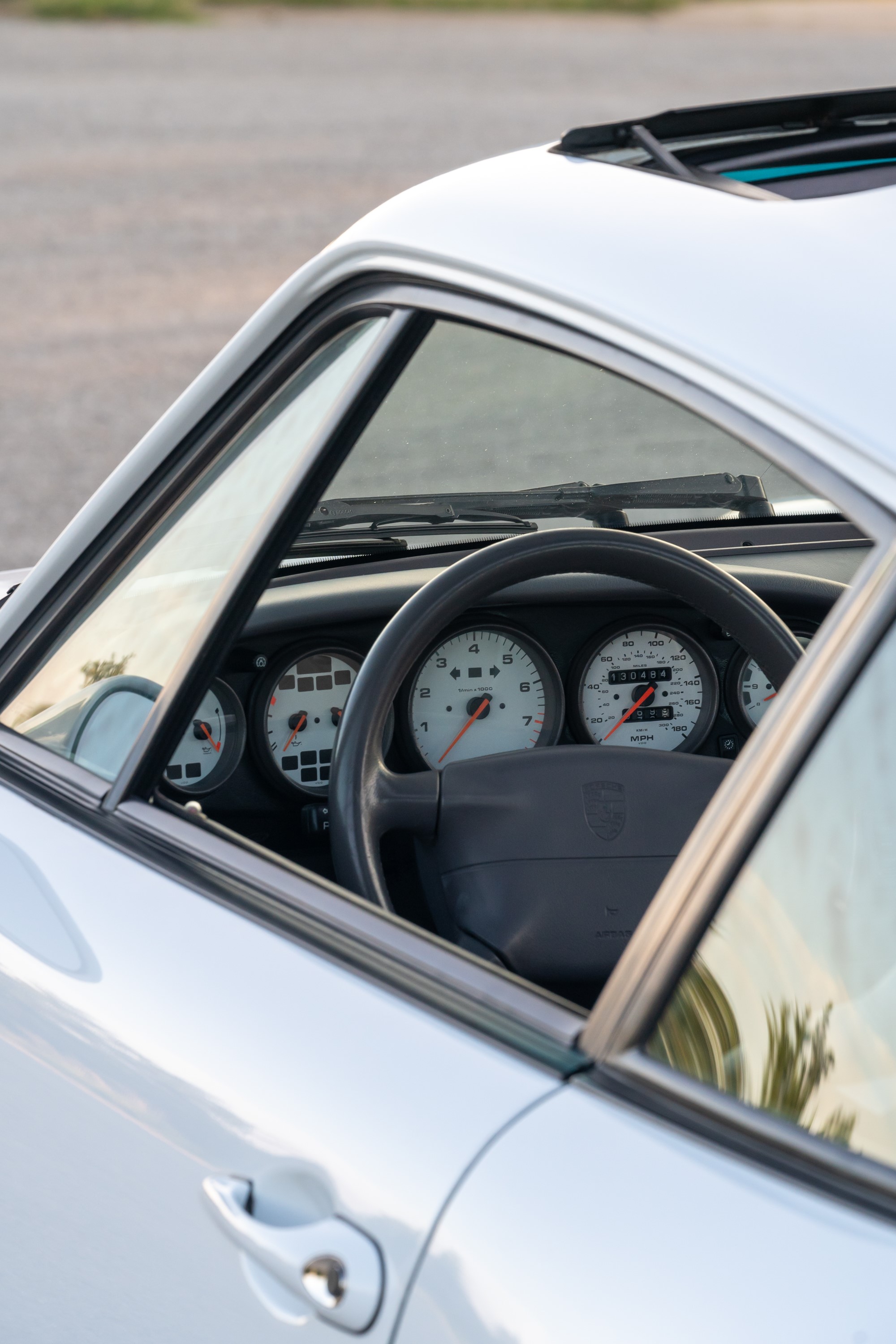 White on White Gauges in a Porsche 933.