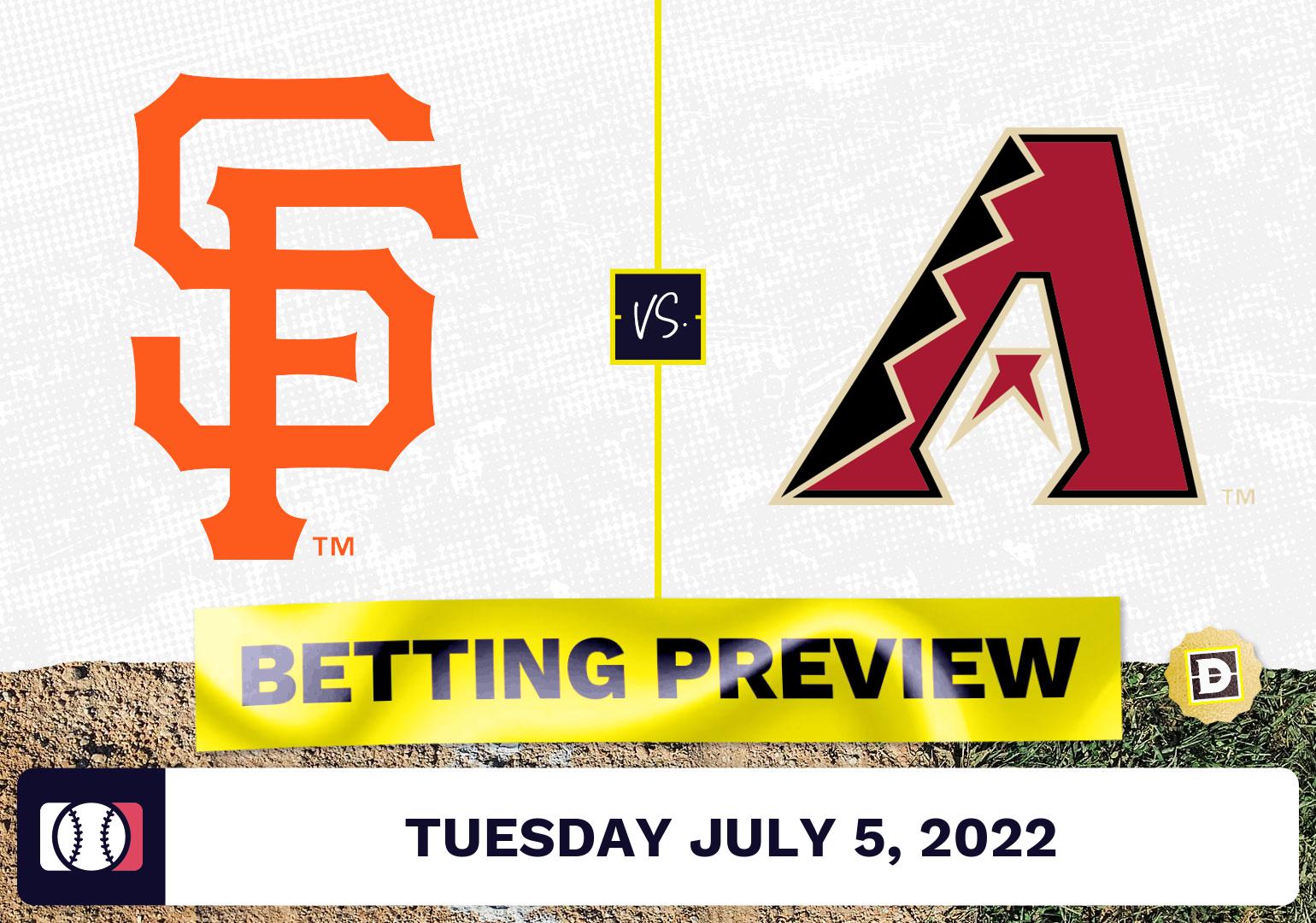 Giants vs. Diamondbacks Prediction and Odds - Jul 5, 2022