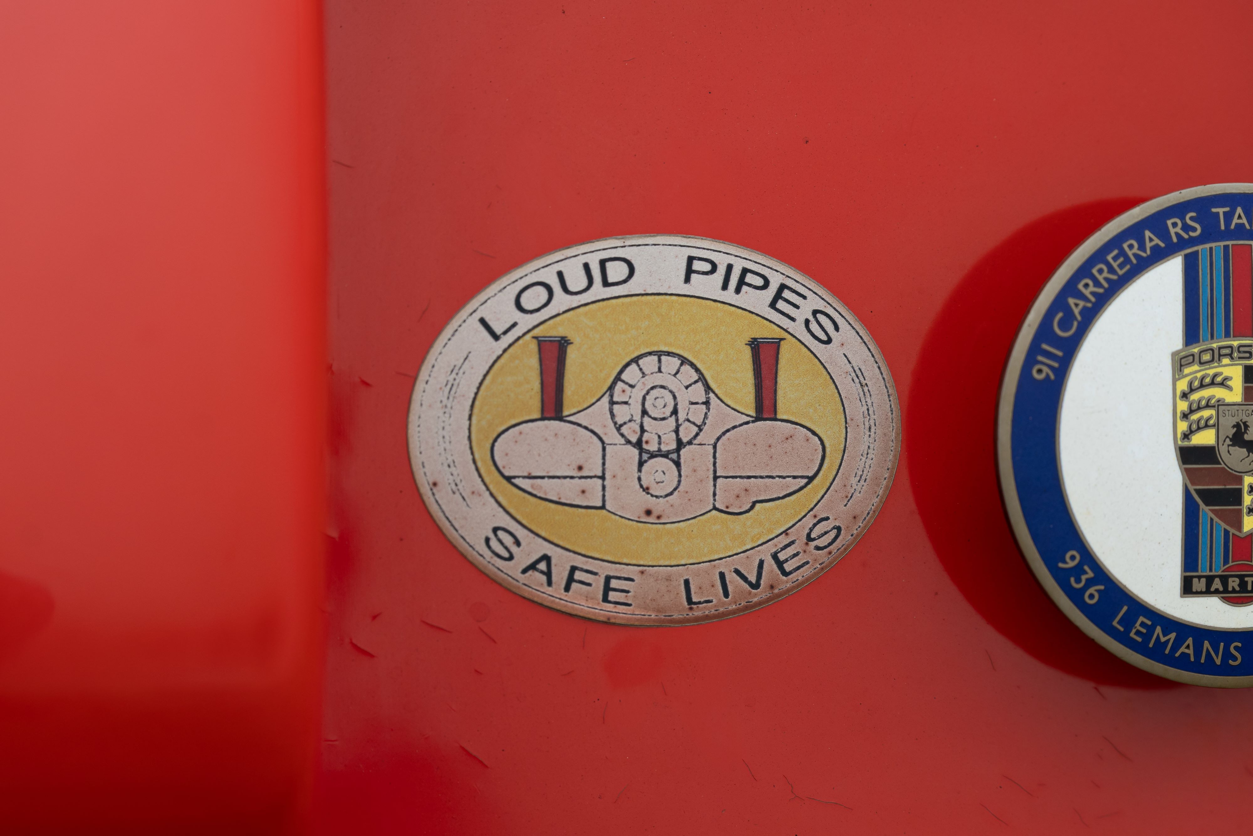 Loud Pipes badge at Scott's Independent in Anaheim, CA.