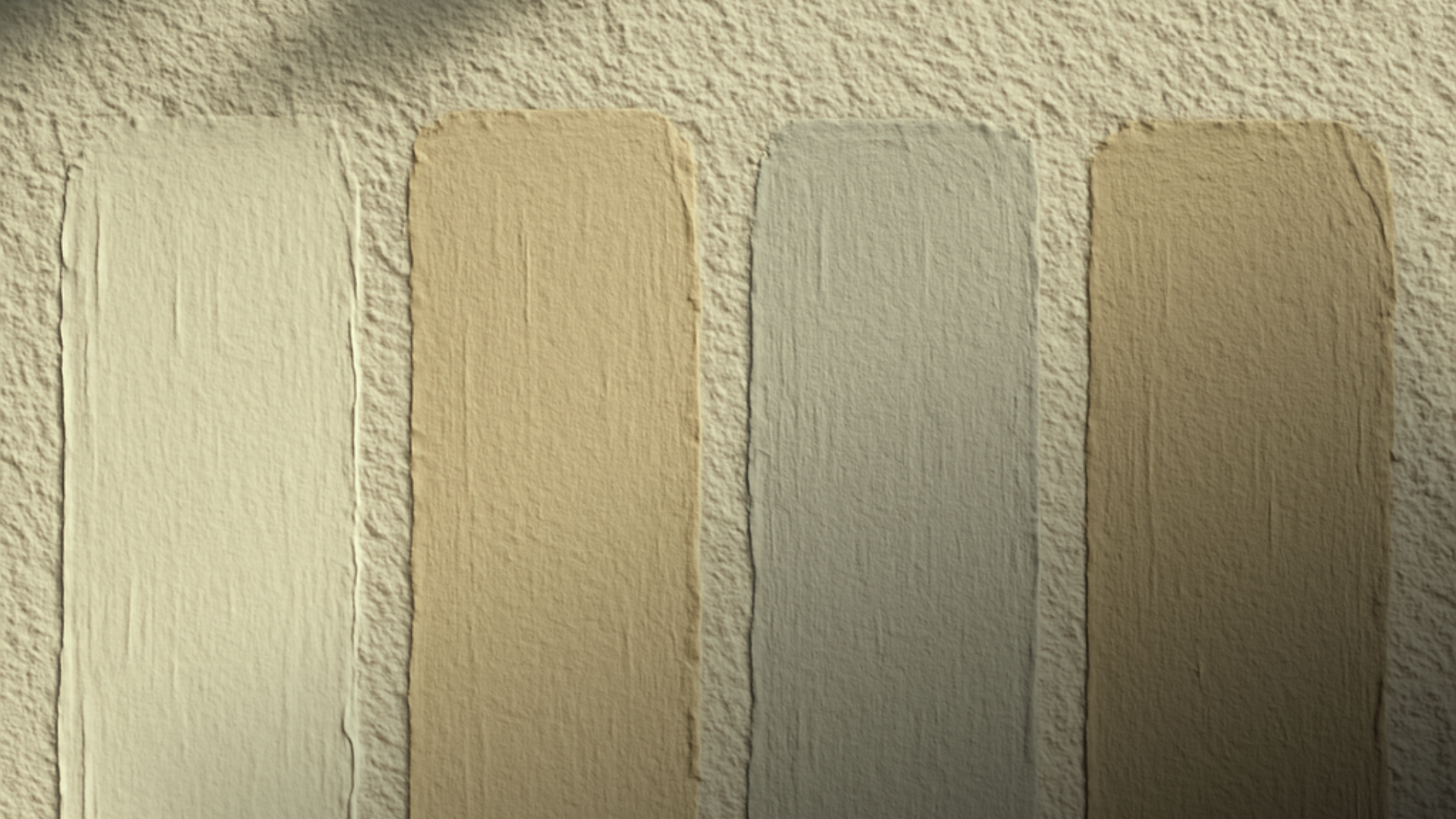 Teste de amostras de cores na própria fachada antes da pintura definitiva