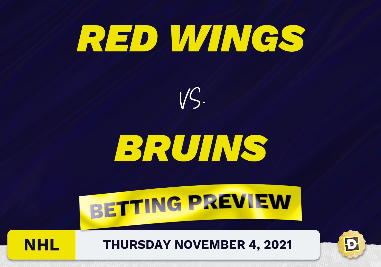 Red Wings vs. Bruins Predictions and Odds - Nov 4, 2021