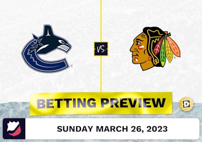 Canucks vs. Blackhawks Prediction and Odds - Mar 26, 2023