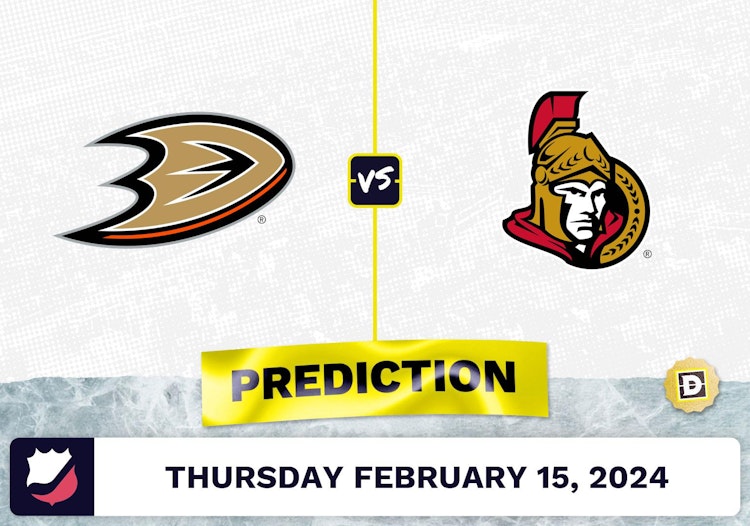 Anaheim Ducks vs. Ottawa Senators Prediction, Odds, NHL Picks [2/15/2024]