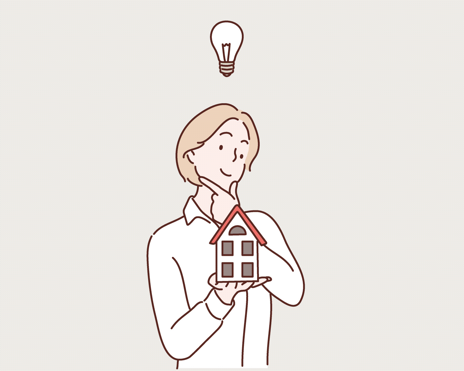 illustration of a woman thinking