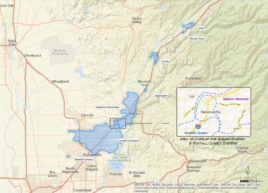 Map of Treated Water Services Areas