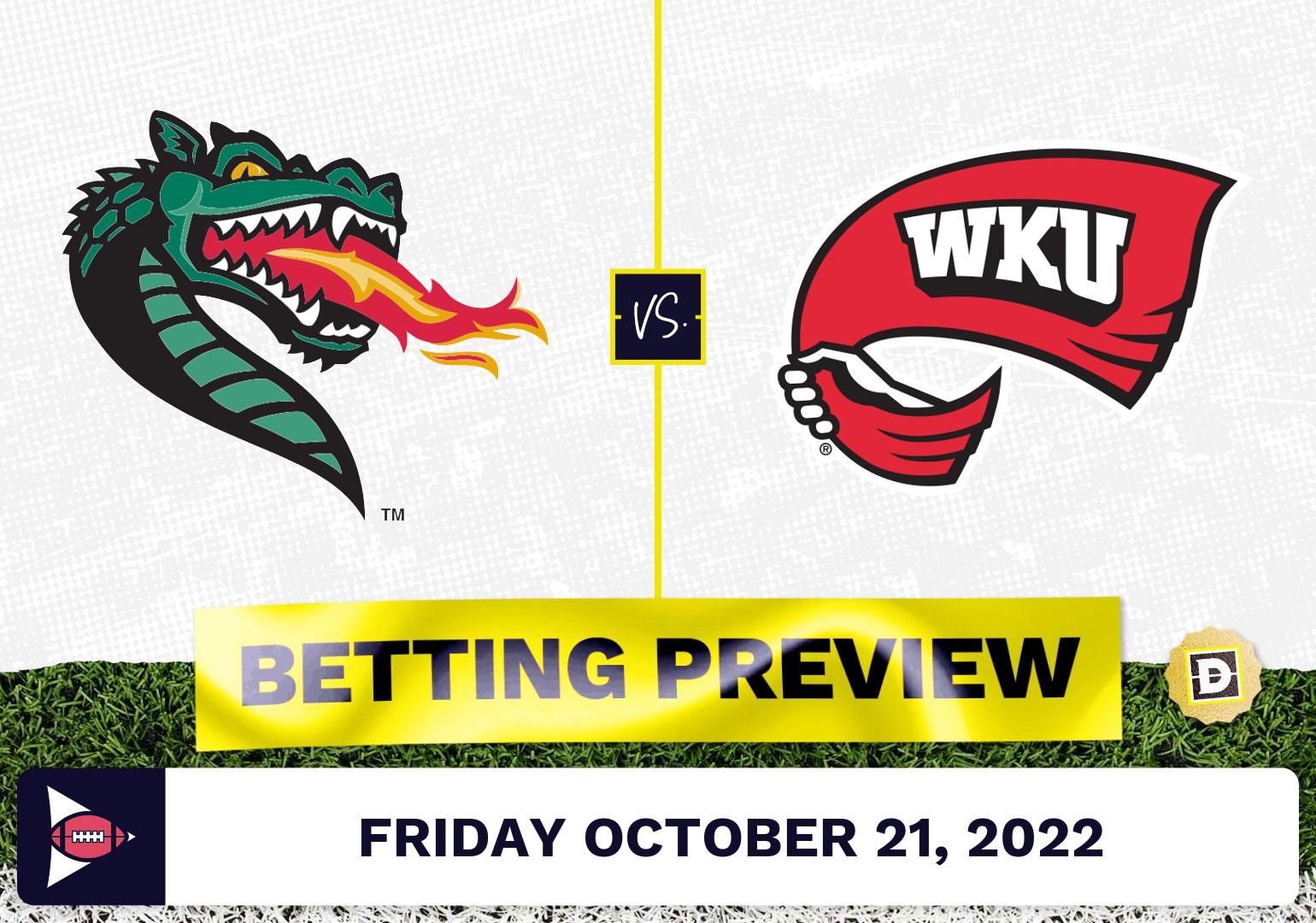 UAB vs. Western Kentucky CFB Prediction and Odds - Oct 21, 2022