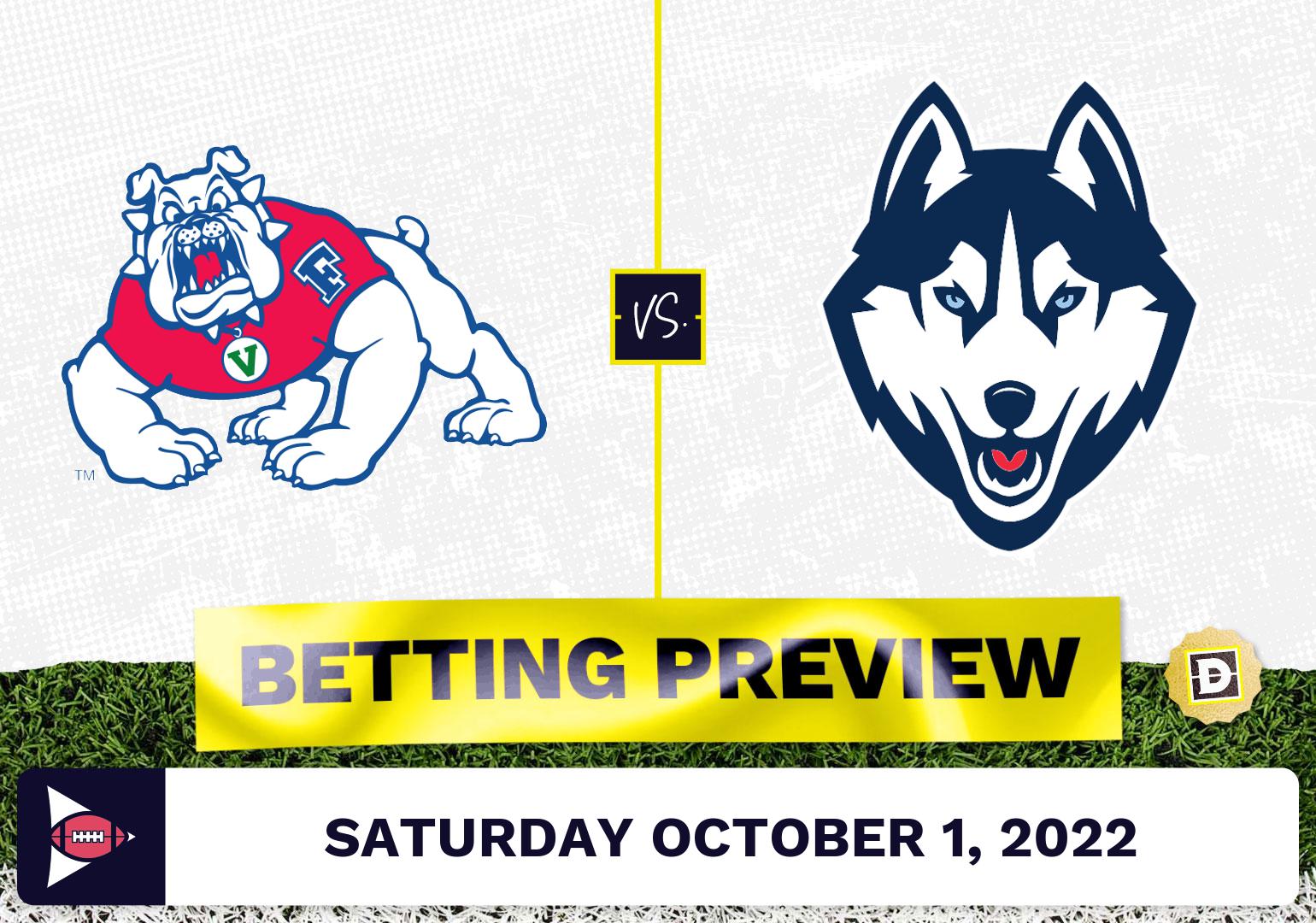 Fresno State vs. Connecticut CFB Prediction and Odds - Oct 1, 2022