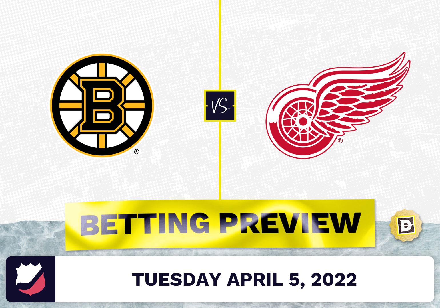 Bruins vs. Red Wings Prediction and Odds - Apr 5, 2022