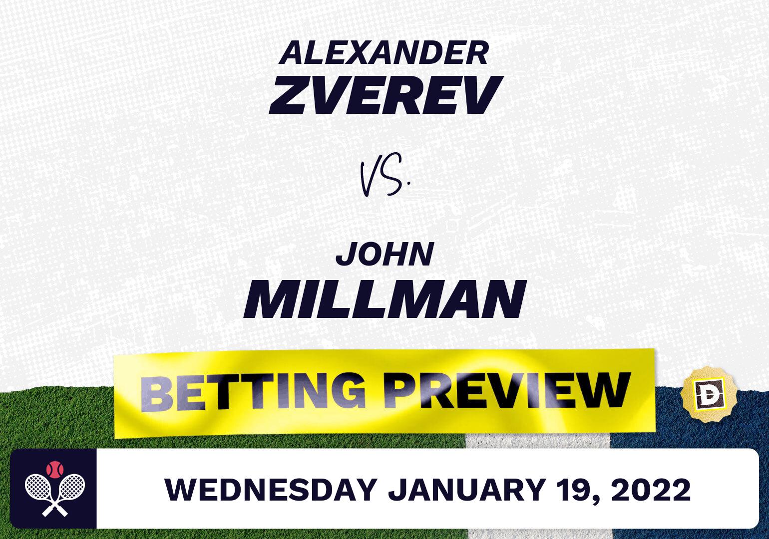 Alexander Zverev vs. John Millman Predictions - Jan 19, 2022