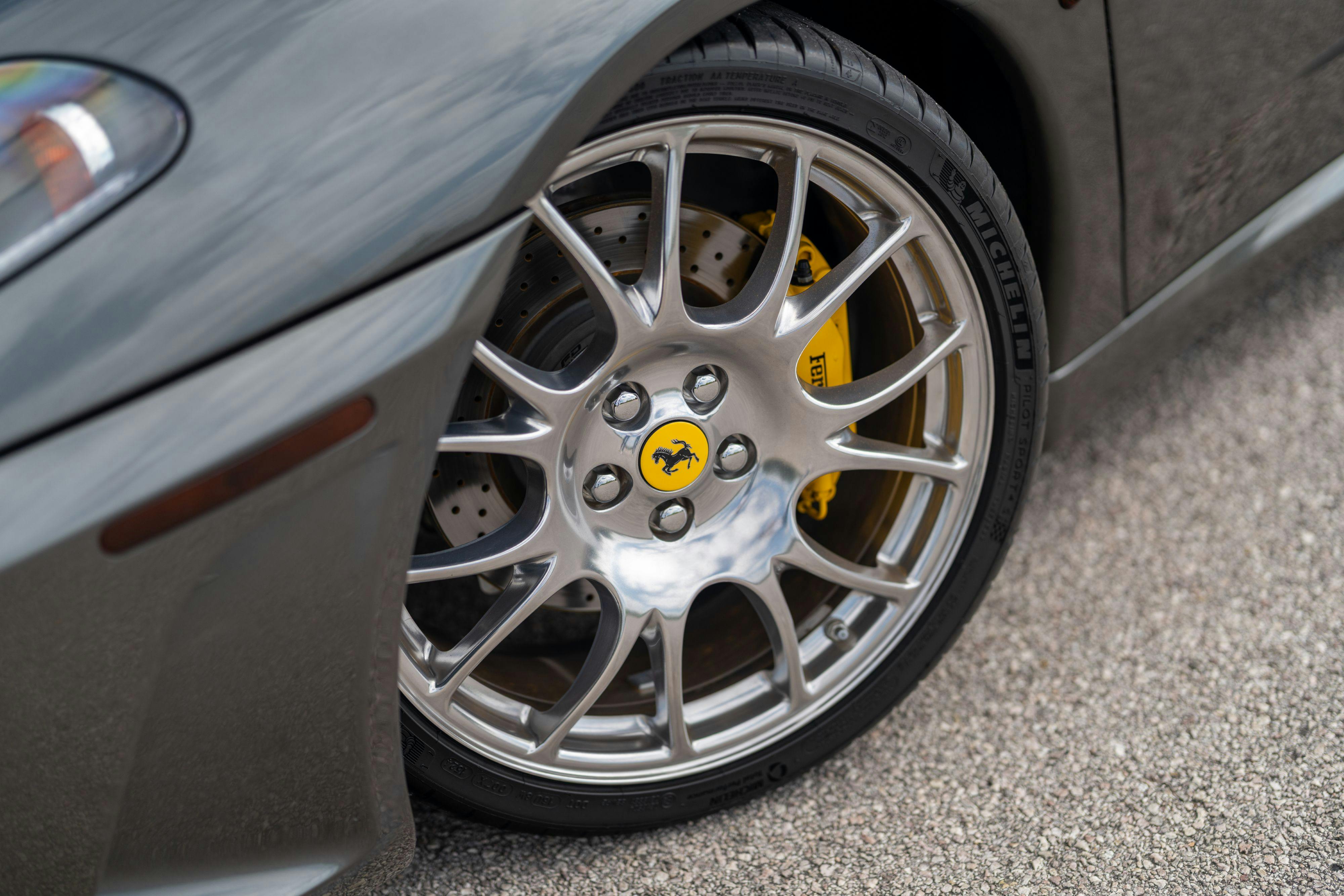 2008 Ferrari F430 in Grigio Silverstone on Black in Lakeway, TX with Challenge wheels.