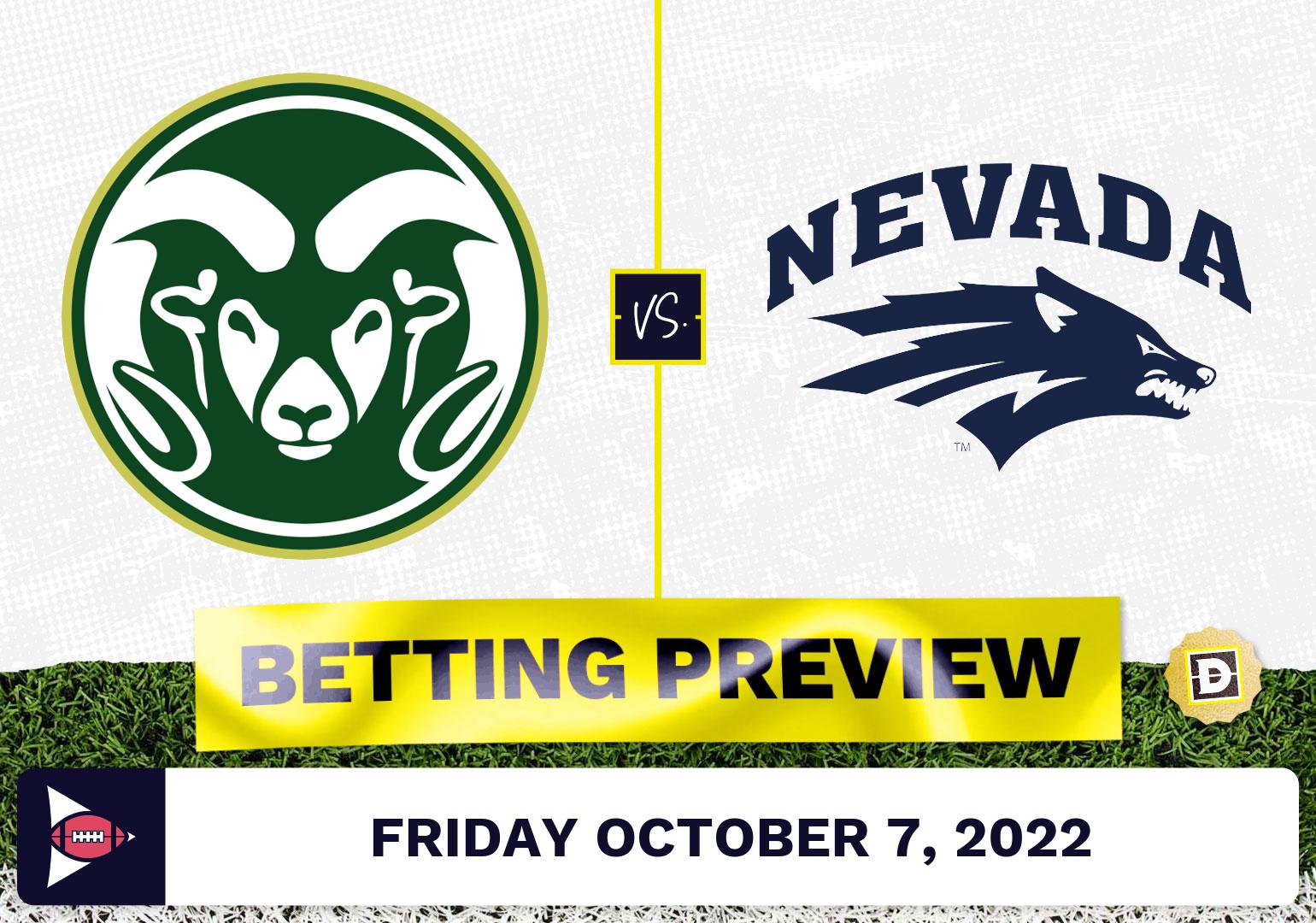 Colorado State vs. Nevada CFB Prediction and Odds - Oct 7, 2022