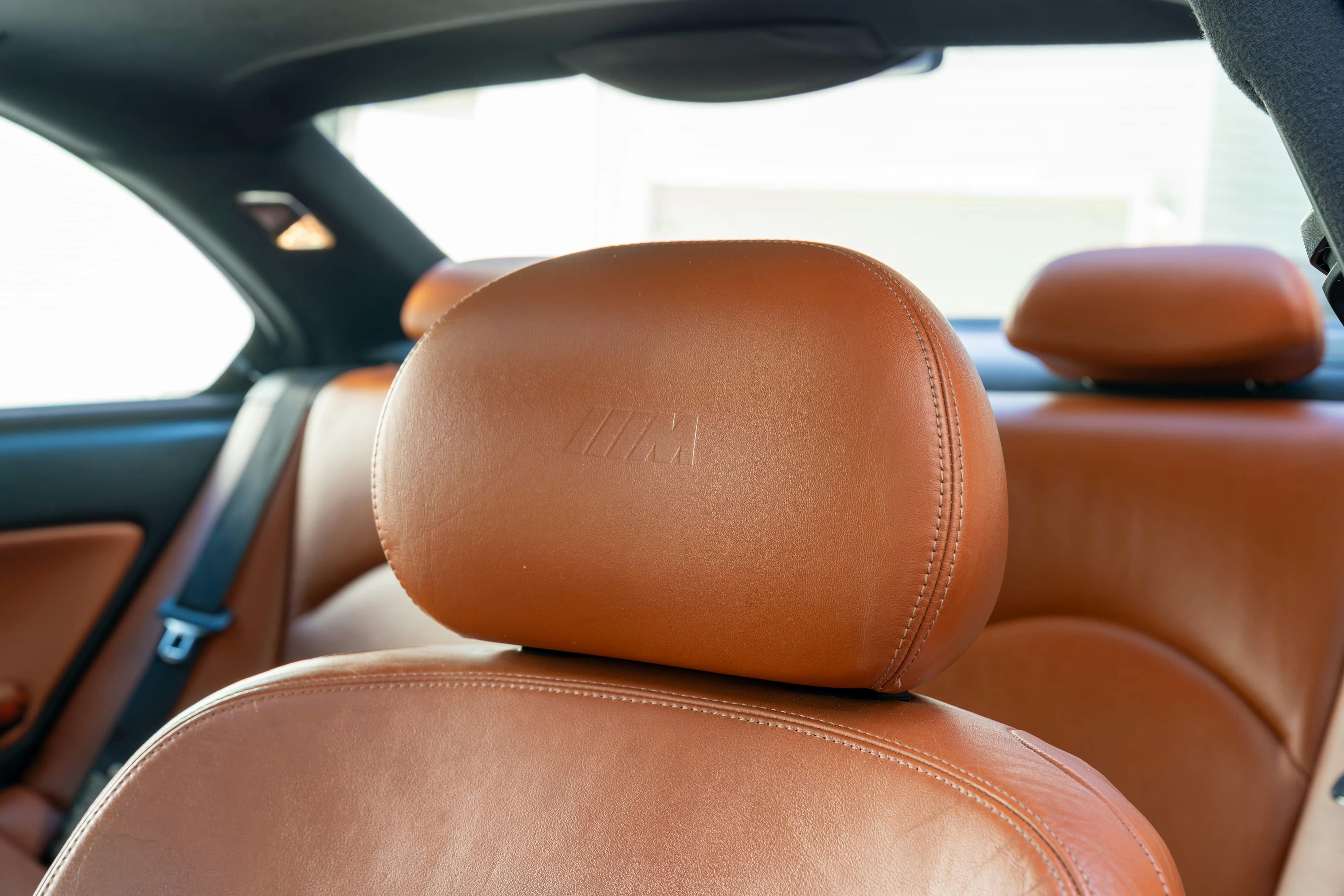 Cinnamon interior on an Individual Carbon Black 2002 BMW M3 6-Speed in San Antonio, TX.