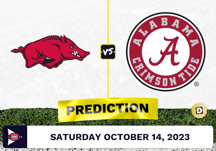 Arkansas vs. Alabama CFB Prediction and Odds - October 14, 2023