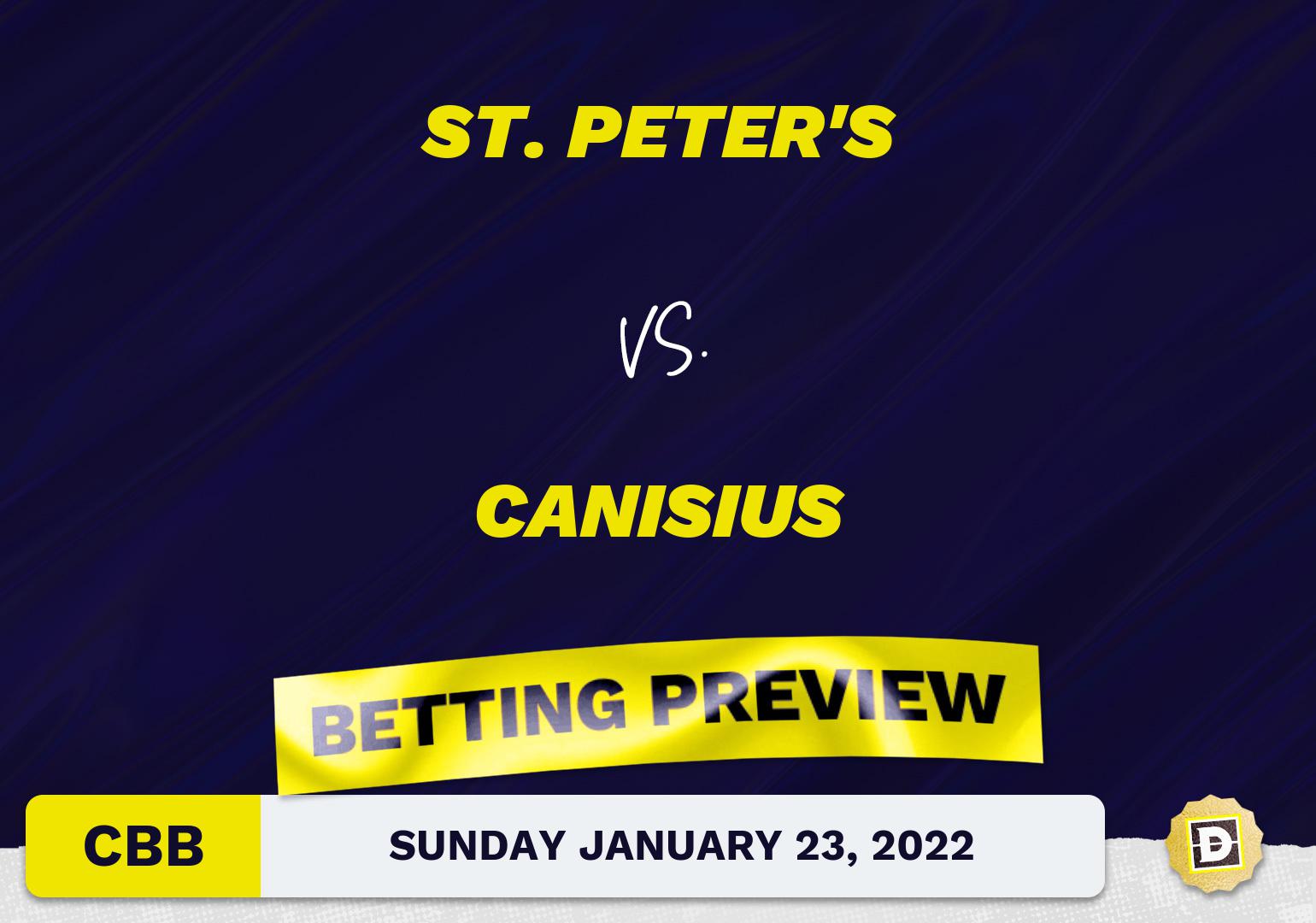St. Peter's vs. Canisius CBB Predictions and Odds - Jan 23, 2022