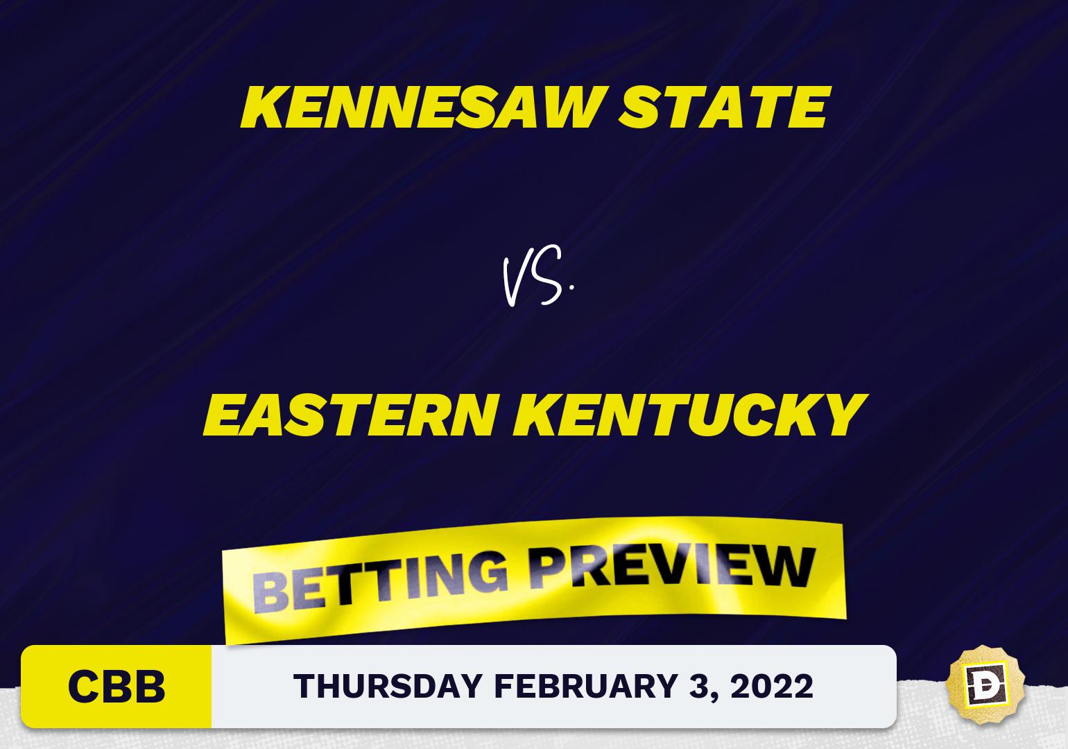 Kennesaw State vs. Eastern Kentucky CBB Predictions and Odds - Feb 3, 2022