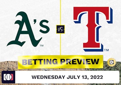 Athletics vs. Rangers Prediction and Odds - Jul 13, 2022