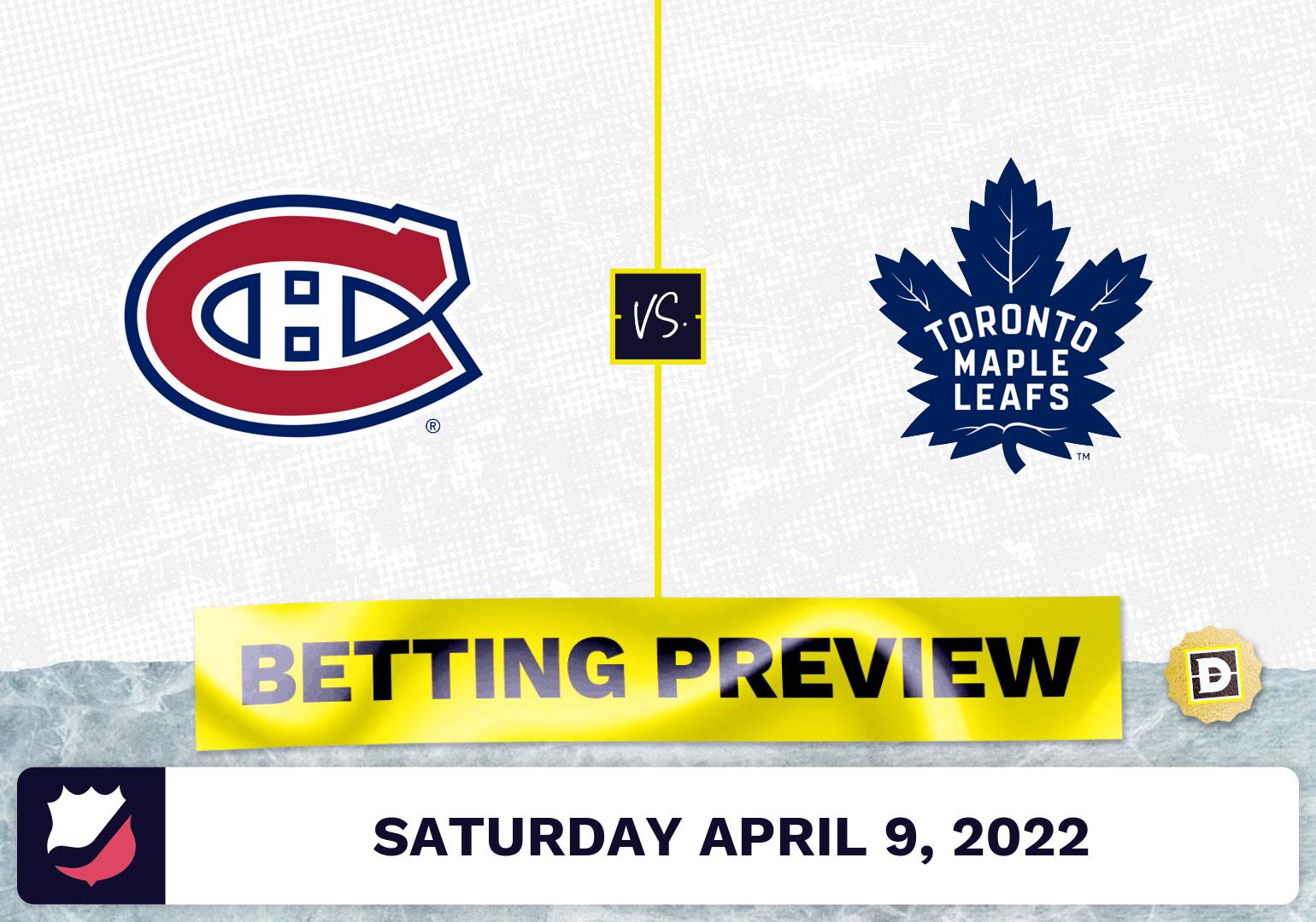 Canadiens vs. Maple Leafs Prediction and Odds - Apr 9, 2022