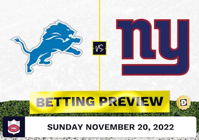 Lions vs. Giants Week 11 Prediction and Odds - Nov 20, 2022