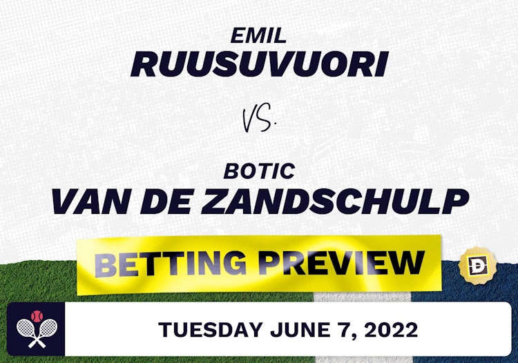 Emil Ruusuvuori vs. Botic Van de Zandschulp Predictions - Jun 7, 2022