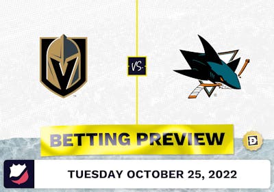 Golden Knights vs. Sharks Prediction and Odds - Oct 25, 2022