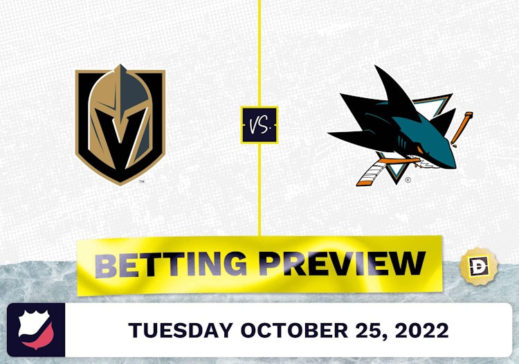 Golden Knights vs. Sharks Prediction and Odds - Oct 25, 2022