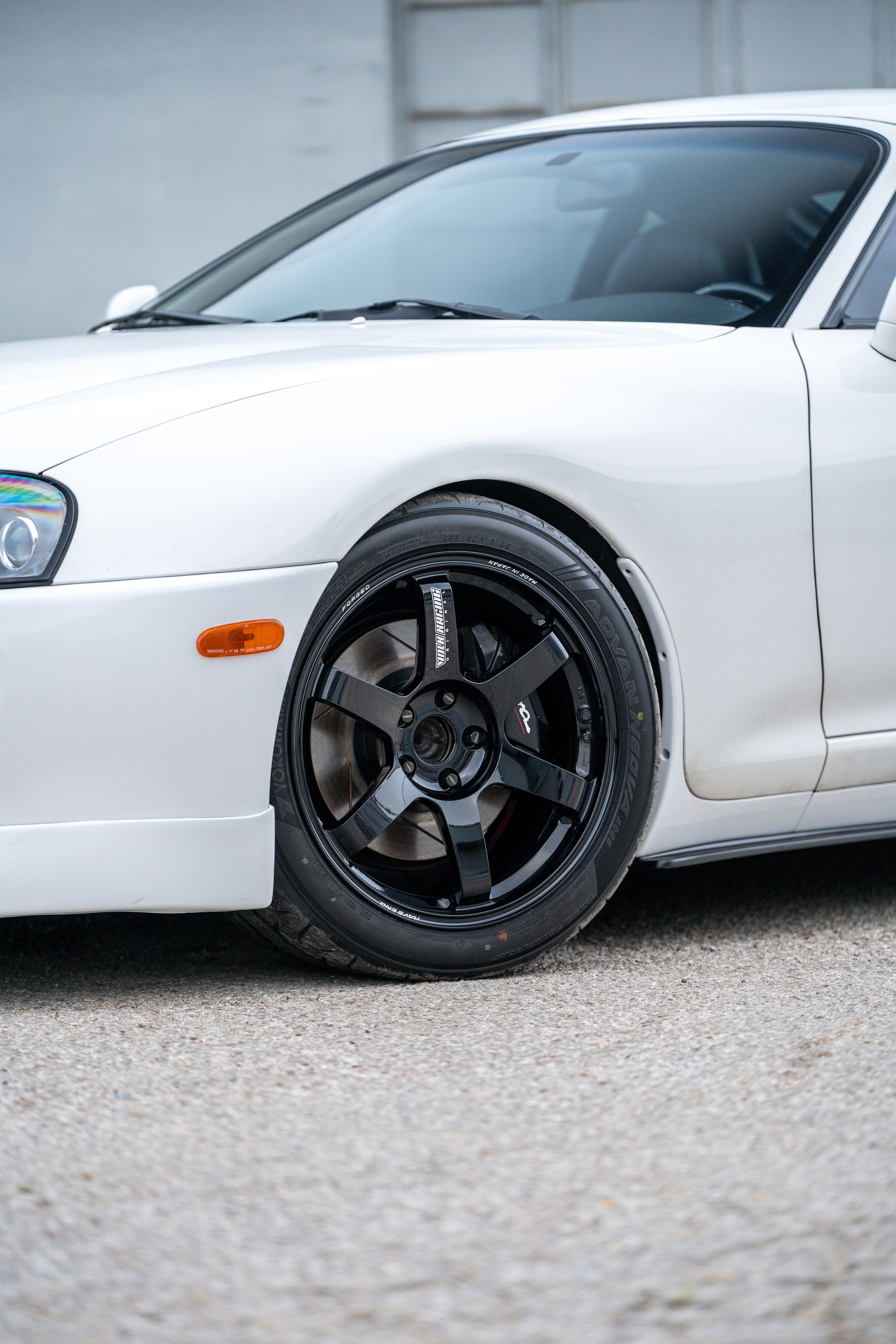 White 1994 Toyota Supra in downtown Austin, TX.