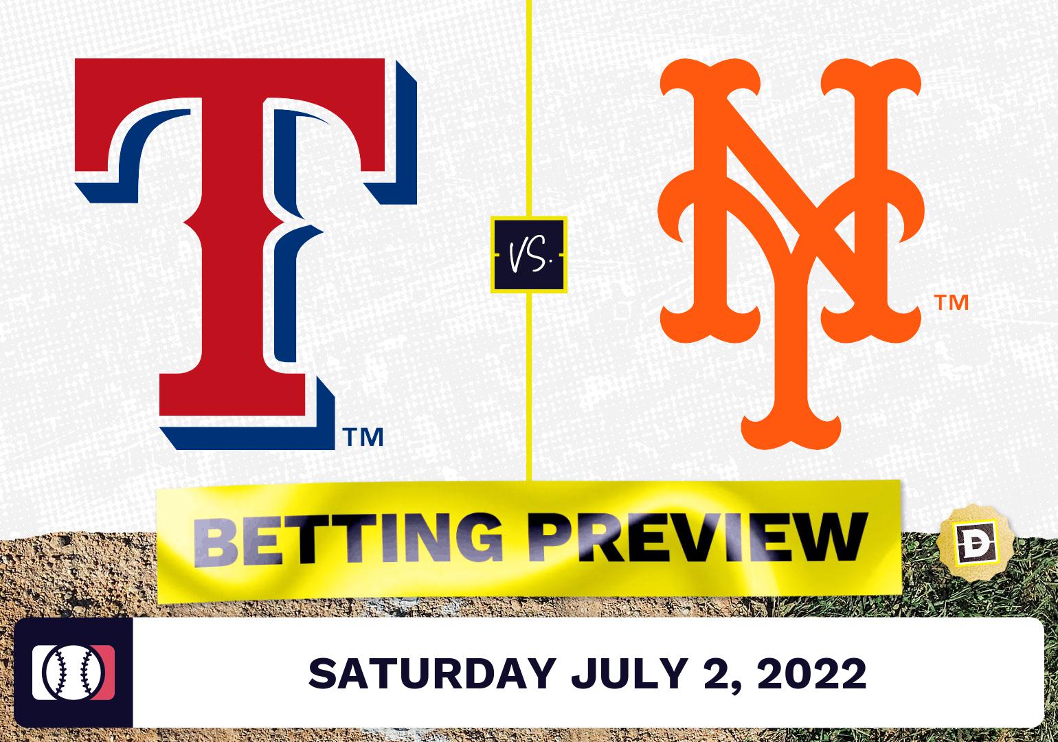 Rangers vs. Mets Prediction and Odds - Jul 2, 2022