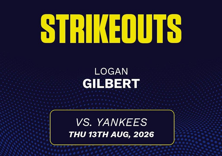 Logan Gilbert projected stats for Thursday, August 13, 2026.