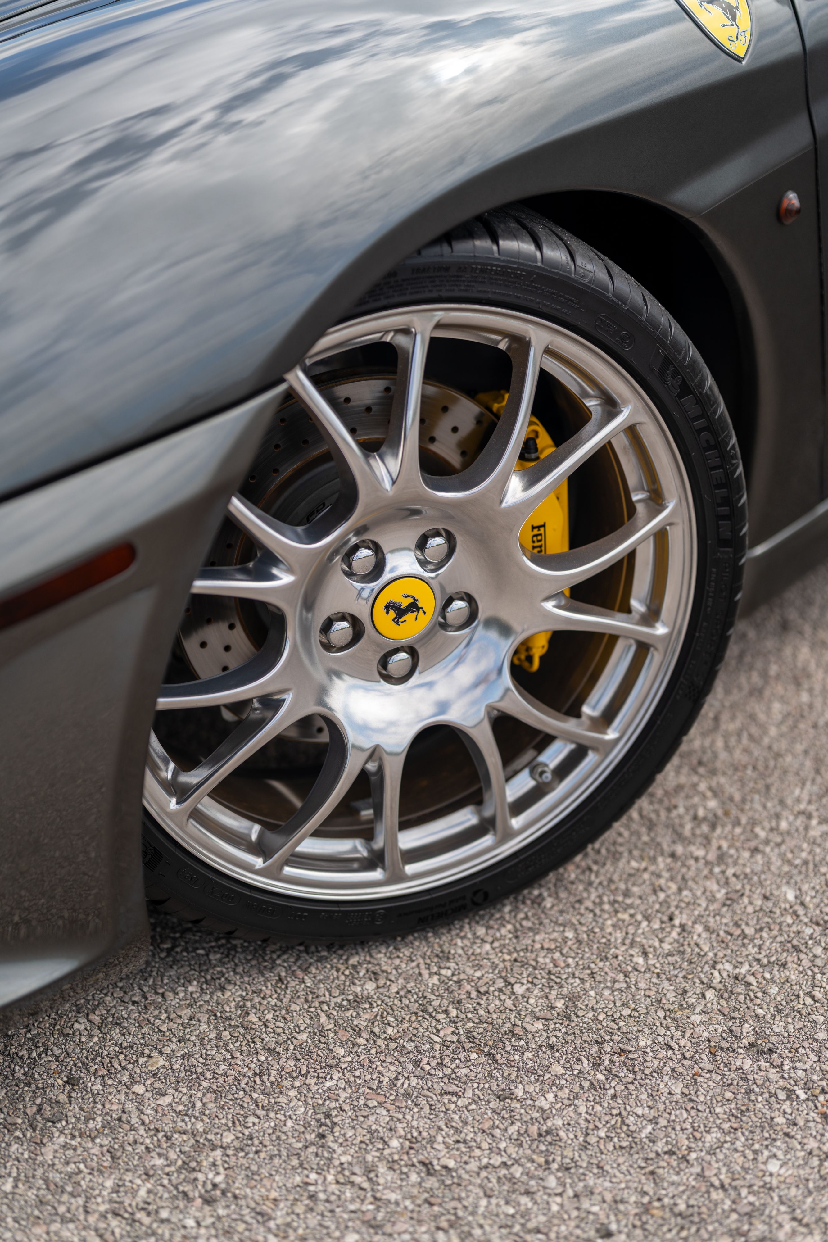 2008 Ferrari F430 in Grigio Silverstone on Black in Lakeway, TX with Challenge wheels.
