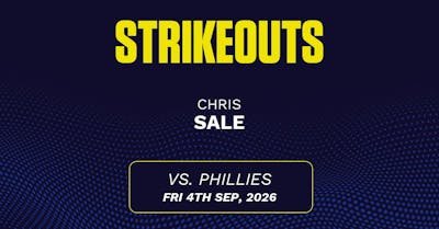 Chris Sale projections September 5: Strikeouts, outs, and earned runs vs. Phillies [2026]