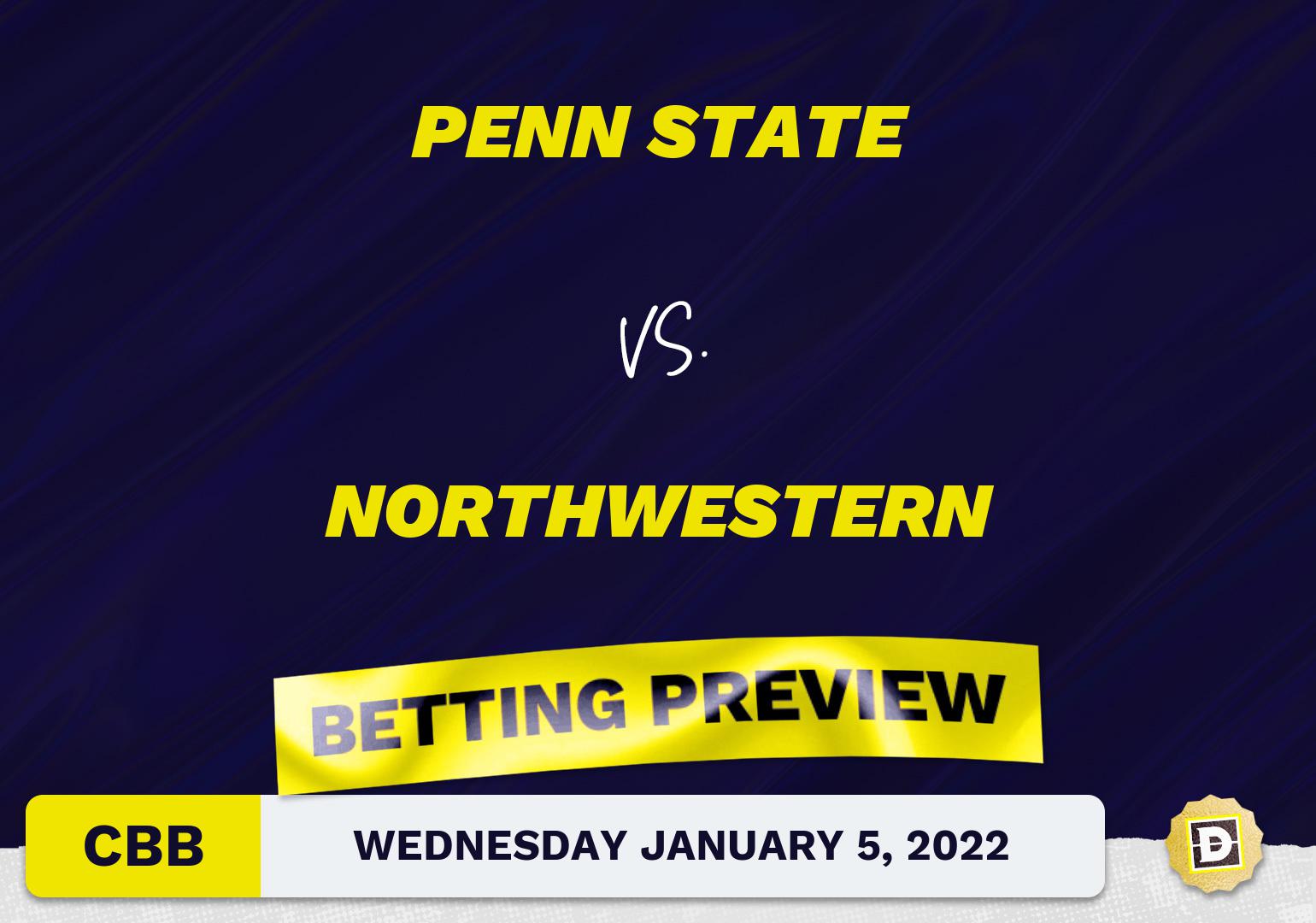 Penn State vs. Northwestern CBB Predictions and Odds - Jan 5, 2022
