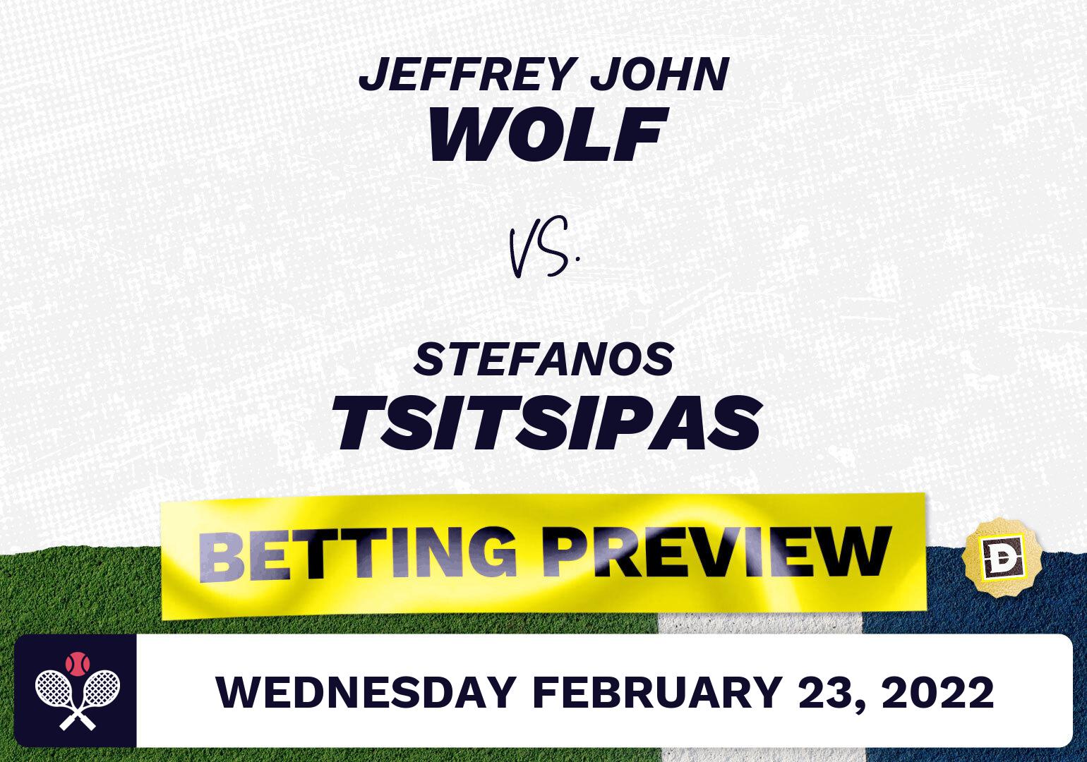 Jeffrey John Wolf vs. Stefanos Tsitsipas Predictions - Feb 23, 2022