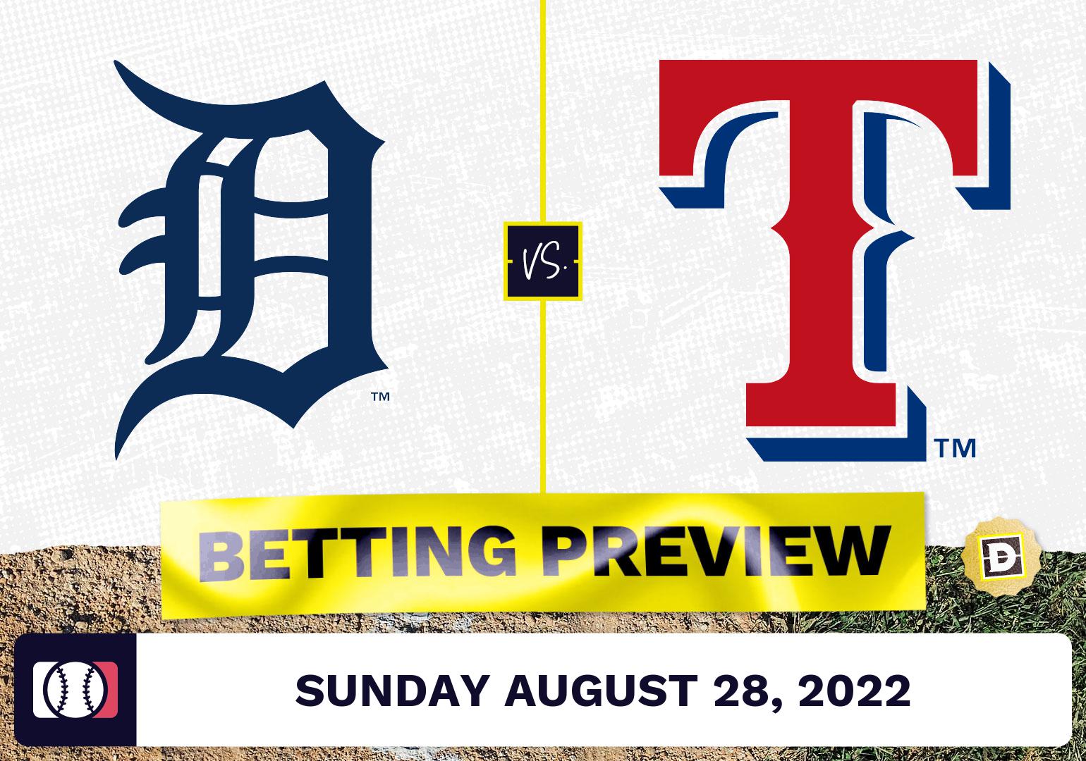 Tigers vs. Rangers Prediction and Odds - Aug 28, 2022