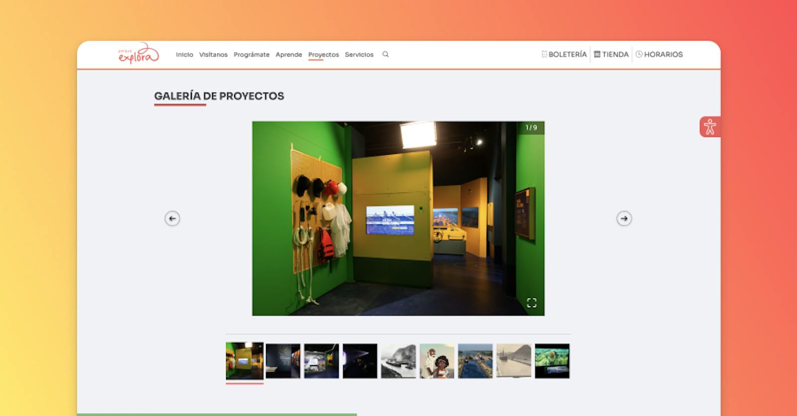Parque Explora website