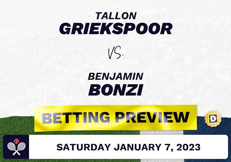 Tallon Griekspoor vs. Benjamin Bonzi Predictions - Jan 7, 2023