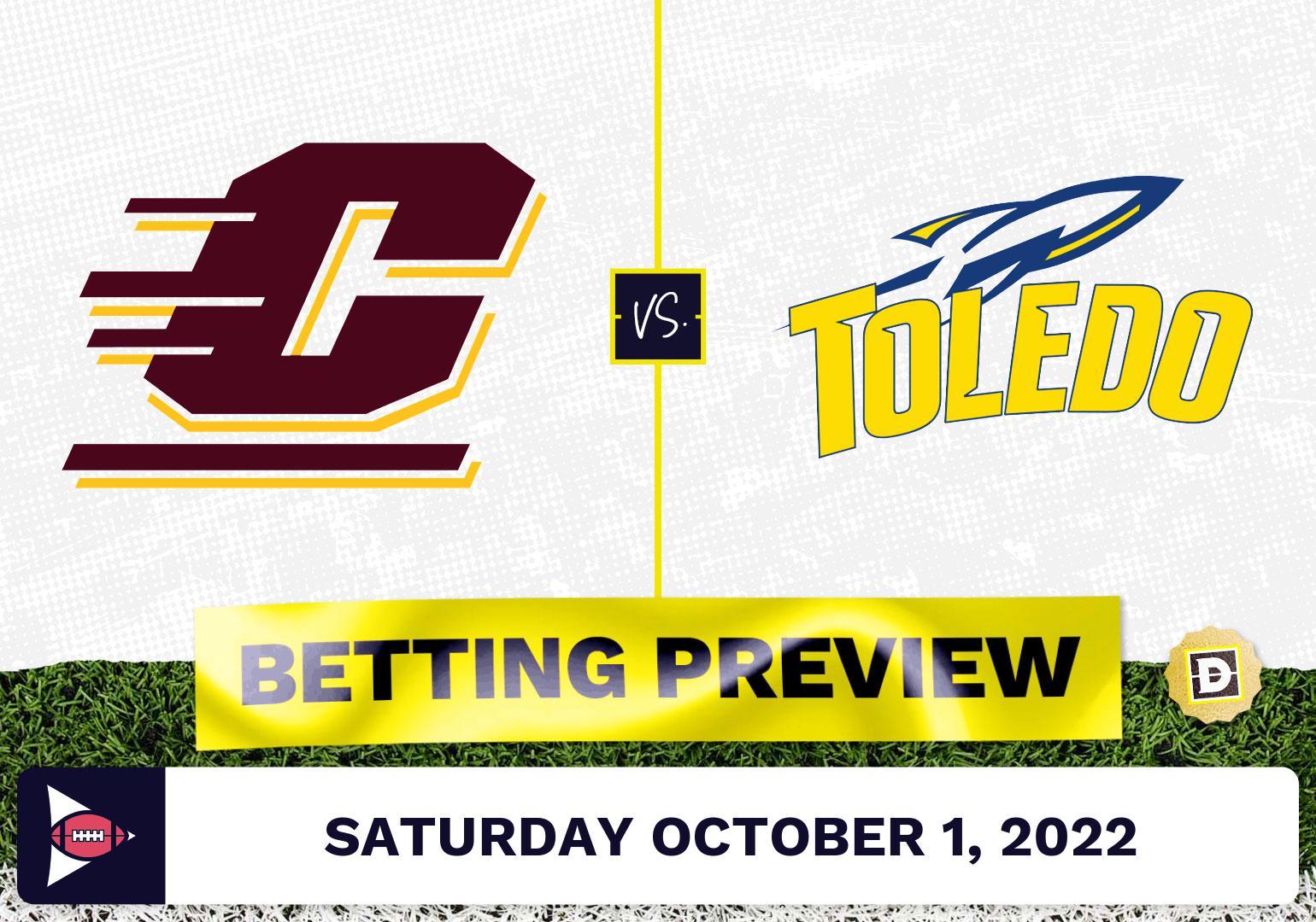 Central Michigan vs. Toledo CFB Prediction and Odds - Oct 1, 2022