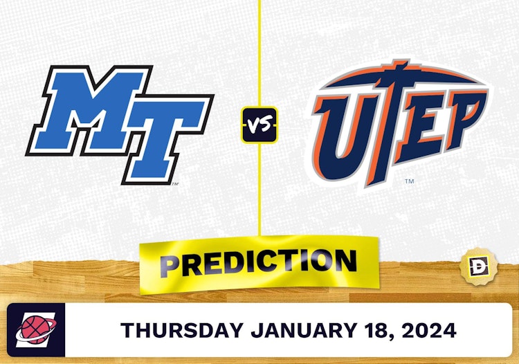 Middle Tennessee vs. UTEP Prediction, Odds, College Basketball Picks [1/18/2024]