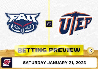 Florida Atlantic vs. UTEP CBB Prediction and Odds - Jan 21, 2023