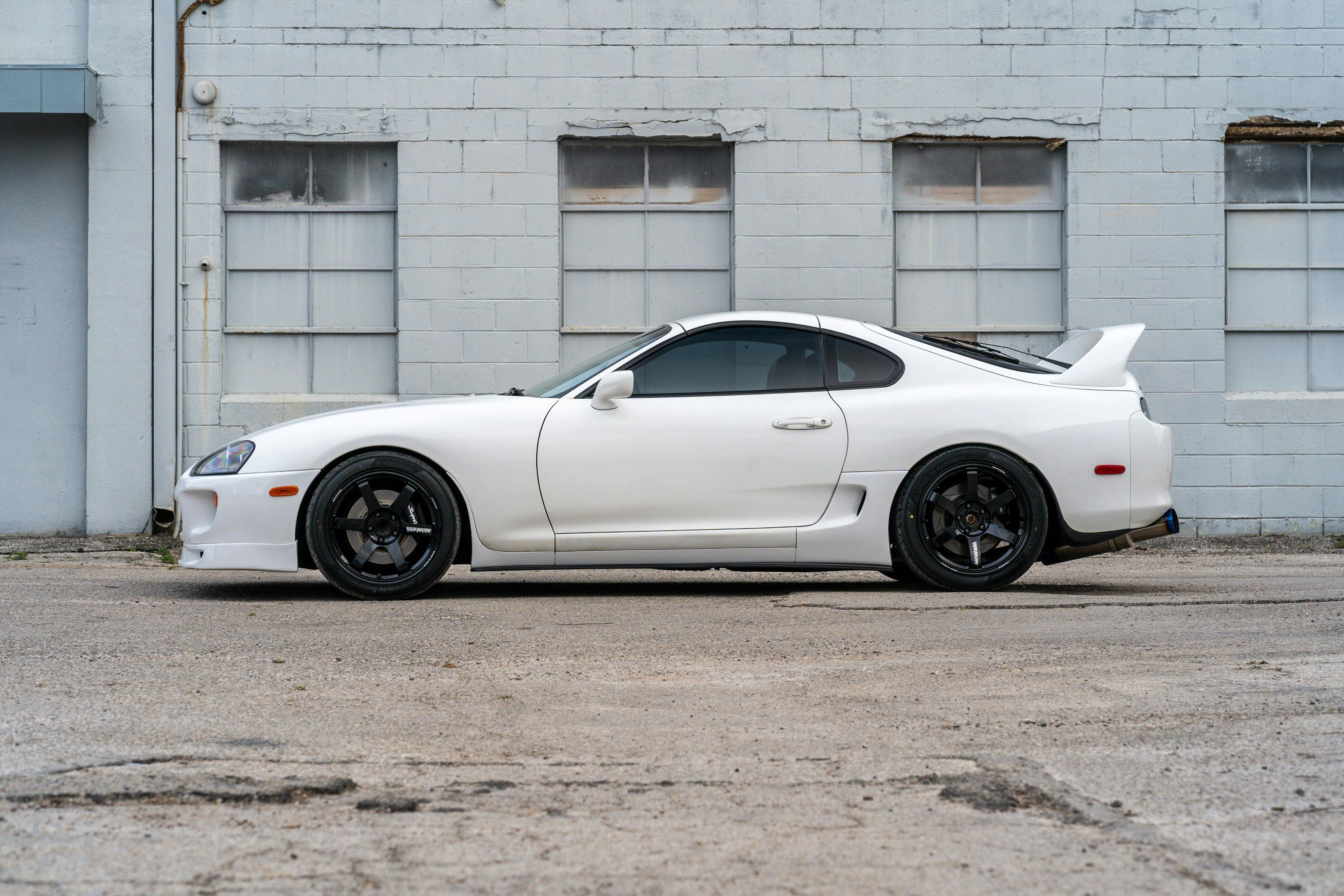 White 1994 Toyota Supra in downtown Austin, TX.