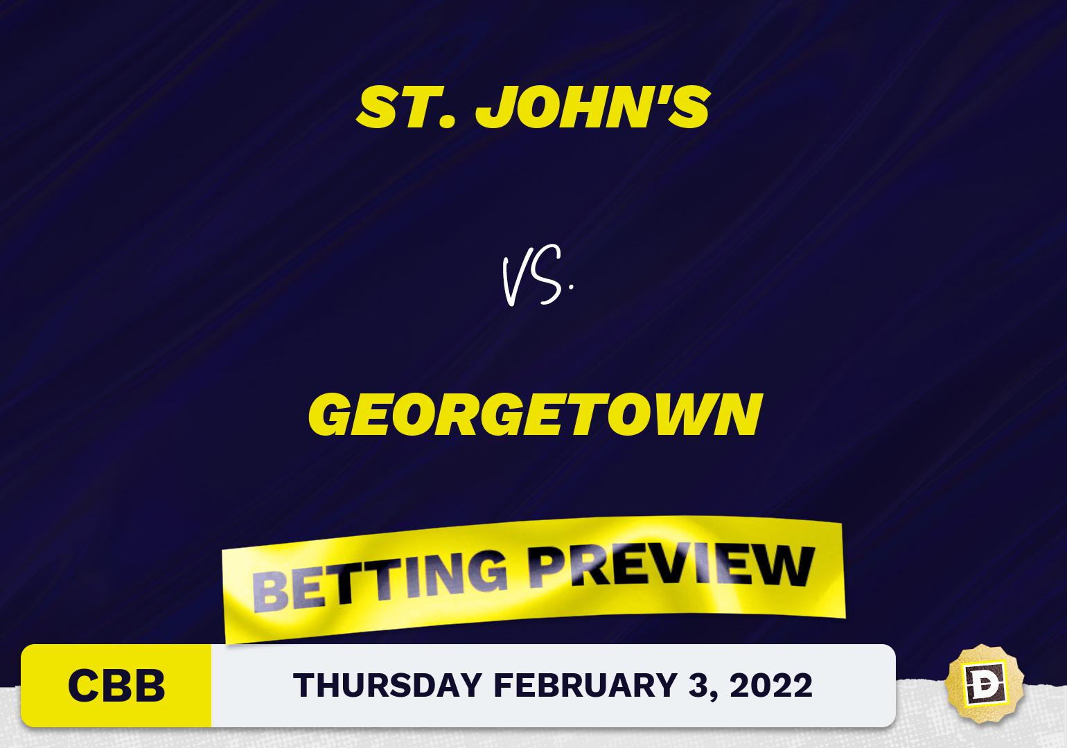 St. John's vs. Georgetown CBB Predictions and Odds - Feb 3, 2022